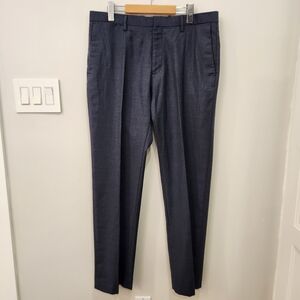 Banana Republic Pants Mens 35x32 Blue Modern Slim Fit 100% Wool Dress Trouser